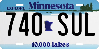 MN license plate 740SUL
