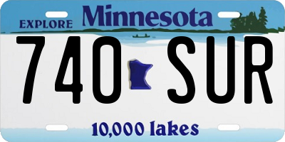 MN license plate 740SUR