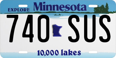 MN license plate 740SUS