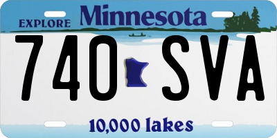 MN license plate 740SVA
