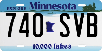 MN license plate 740SVB
