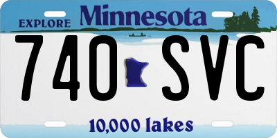 MN license plate 740SVC