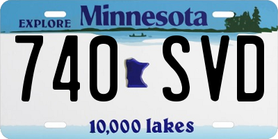 MN license plate 740SVD