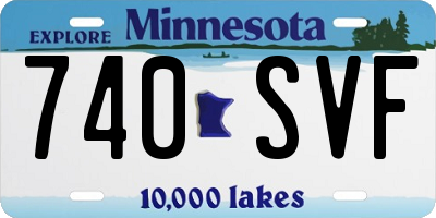 MN license plate 740SVF