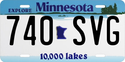 MN license plate 740SVG