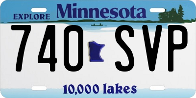 MN license plate 740SVP