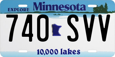 MN license plate 740SVV