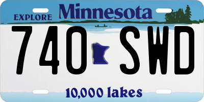 MN license plate 740SWD