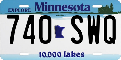 MN license plate 740SWQ
