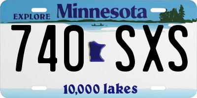 MN license plate 740SXS