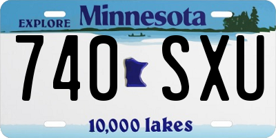 MN license plate 740SXU