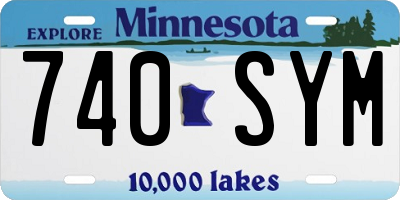 MN license plate 740SYM