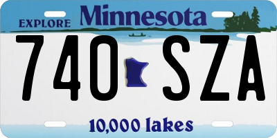 MN license plate 740SZA