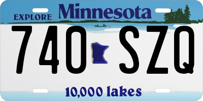 MN license plate 740SZQ
