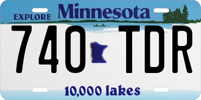 MN license plate 740TDR
