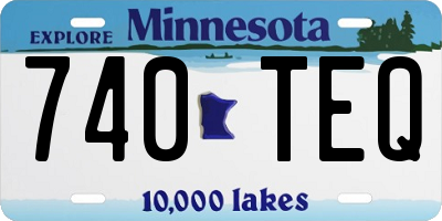 MN license plate 740TEQ