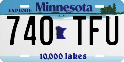MN license plate 740TFU
