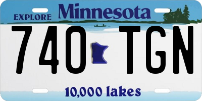 MN license plate 740TGN