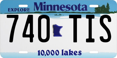 MN license plate 740TIS