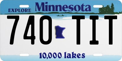 MN license plate 740TIT