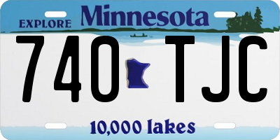 MN license plate 740TJC