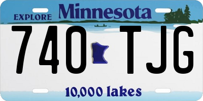 MN license plate 740TJG