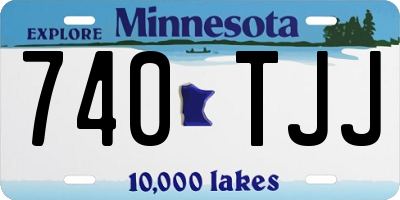MN license plate 740TJJ