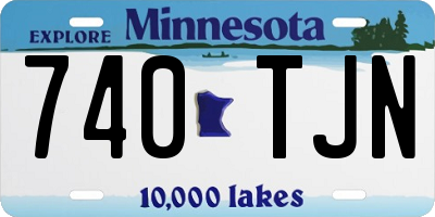 MN license plate 740TJN