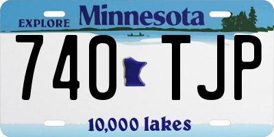 MN license plate 740TJP