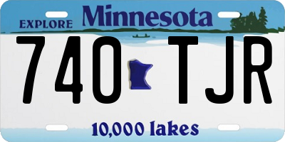 MN license plate 740TJR