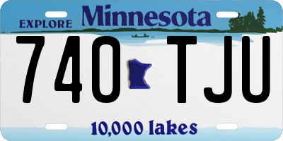 MN license plate 740TJU