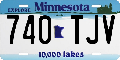 MN license plate 740TJV