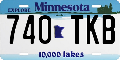 MN license plate 740TKB