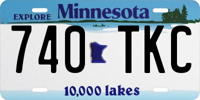 MN license plate 740TKC