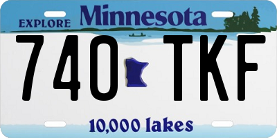 MN license plate 740TKF