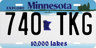 MN license plate 740TKG