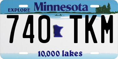 MN license plate 740TKM