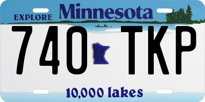 MN license plate 740TKP