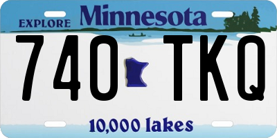 MN license plate 740TKQ