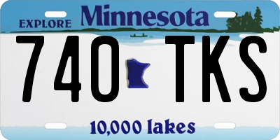 MN license plate 740TKS