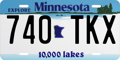 MN license plate 740TKX