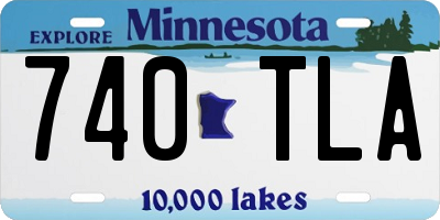 MN license plate 740TLA