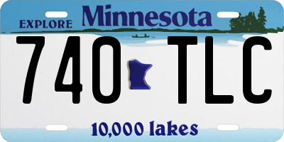 MN license plate 740TLC