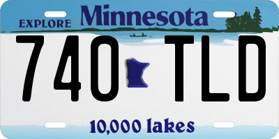 MN license plate 740TLD