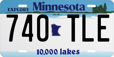 MN license plate 740TLE