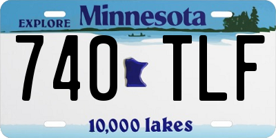MN license plate 740TLF