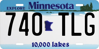 MN license plate 740TLG