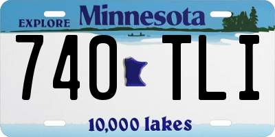 MN license plate 740TLI