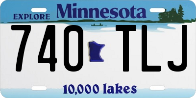 MN license plate 740TLJ
