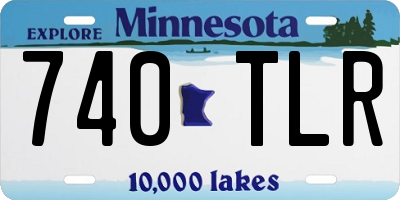 MN license plate 740TLR